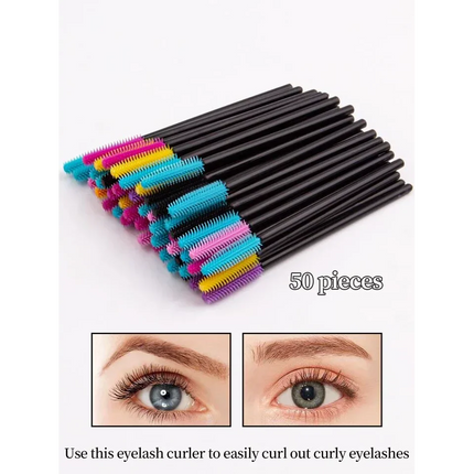 50pcs Silicone Eyelash Brush - Eyebrow and eyelash brushes