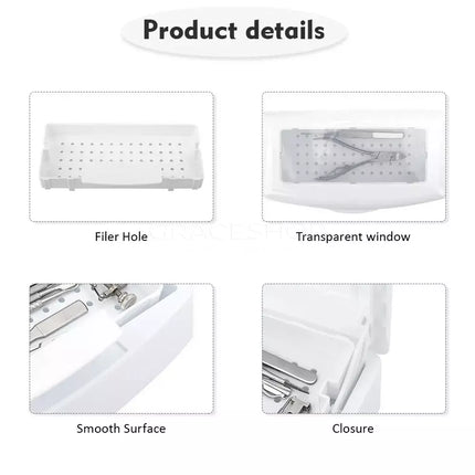 Recipient pentru dezinfectarea instrumentelor, cu capac transparent, 0.5L