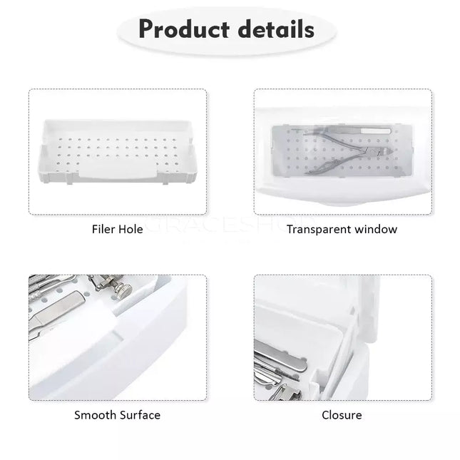 Recipient pentru dezinfectarea instrumentelor, cu capac transparent, 0.5L