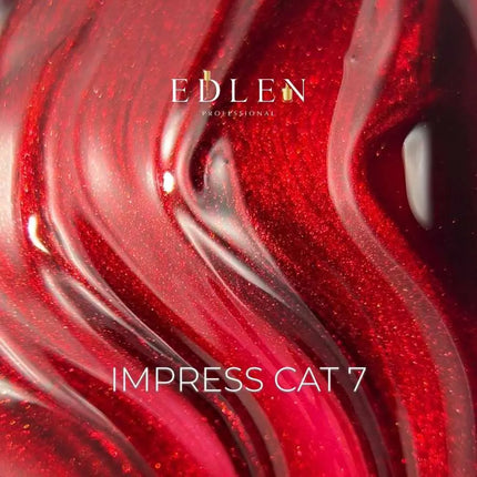 Edlen Cat Eye Impress Nr. 7 Zmeură roșie 9ml