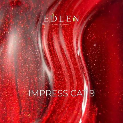 Edlen Cat Eye Impress №9 Roșu, 9 ml