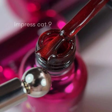 Edlen Cat Eye Impress №9 Roșu, 9 ml