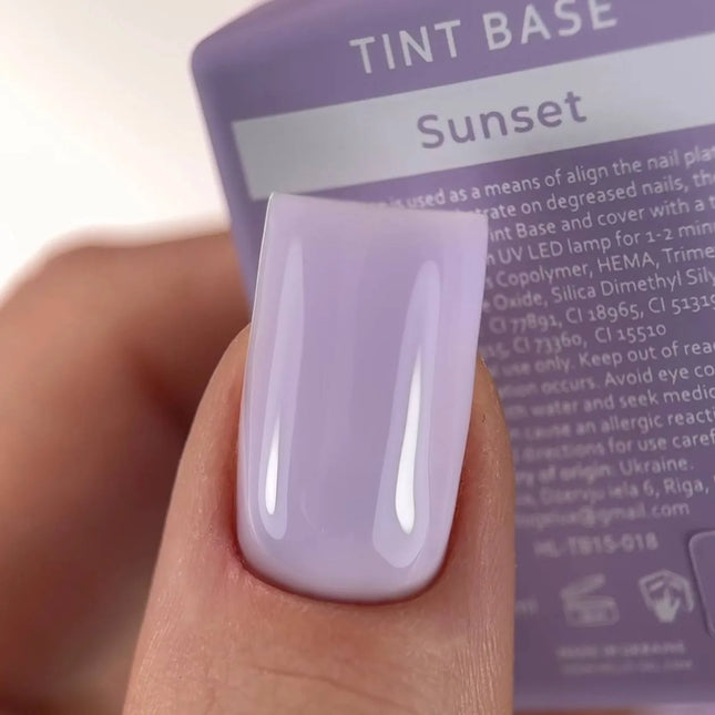 Cover Tint Base Color Sunset „Fierăstrău-liliac” 15 ml HEYLOVE