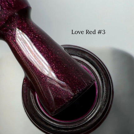 Gel Polish Saga Love Red 2 Shimmer 10 ml