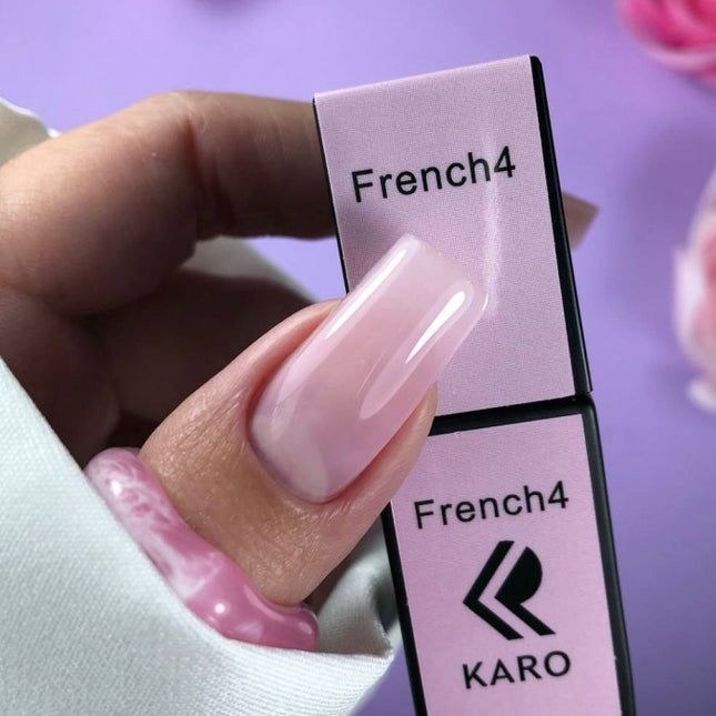 Гель-лак French 4 Прозрачный розовый 8ml KARO