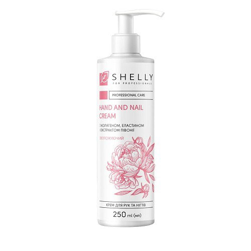 Hand And Nail Cream With Collagen, Elastin And  Peony Extract Shelly 250 ml
