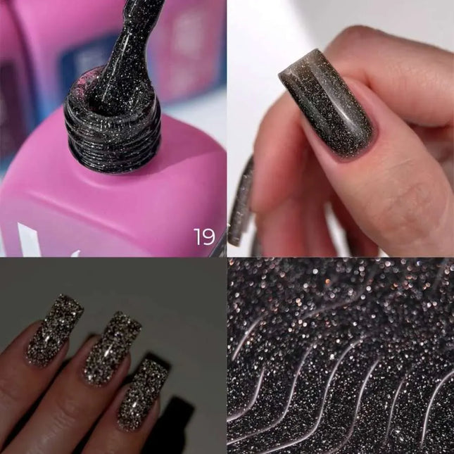 Luna Lurex Base №19 Negru cu nuanță chihlimbar 13ml