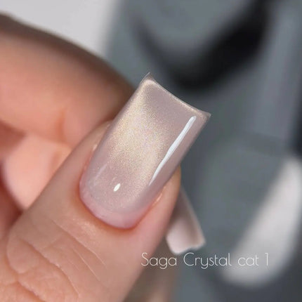 Saga «Кошачий глаз», кристалл №1, тёплая платина, 10ml