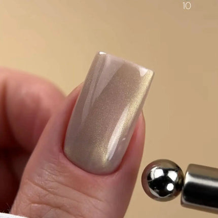 BIBLIOTEKA Cat Eye Gel Polish №10 Solar Glow 10ml - Golden