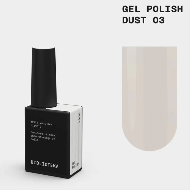 BIBLIOTEKA Lac de unghii gel №003 Dust 10ml - Culoare fildeș deschisă, moale