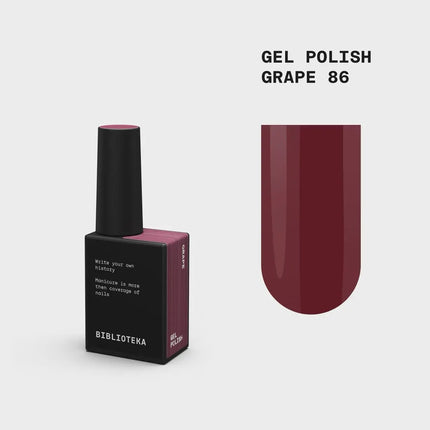 BIBLIOTEKA Gel Polish №086 Grape 10ml - Muted Burgundy