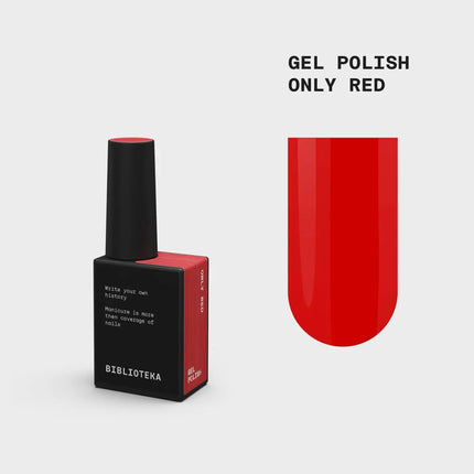 BIBLIOTEKA Ojă semipermanentă №014 Only Red 10ml - culoare roșu Classic