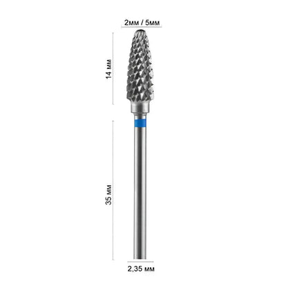 Freza din carbură pentru unghii „Porumb” 5mm albastră 31235