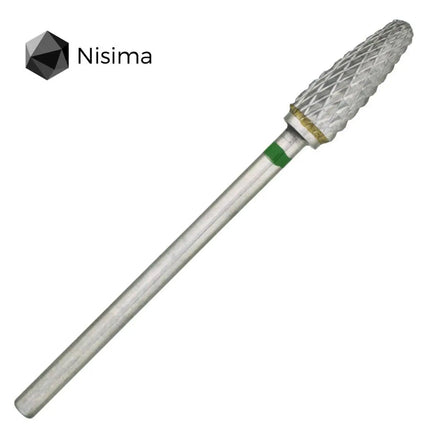 Freză de unghii din carbură „Porumb” 5mm Verde H707cK Nisima