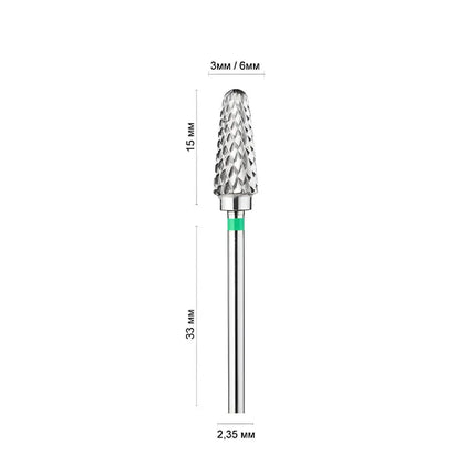 Freză din carbură pentru unghii „Frustum” 6mm Green 148.41360