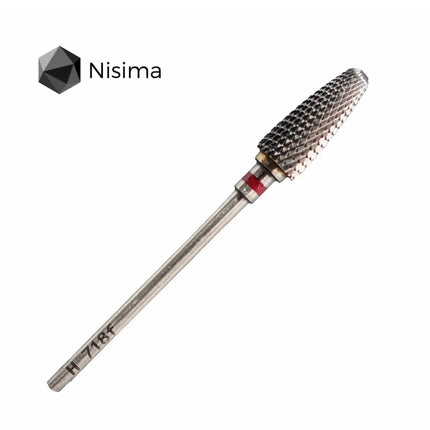 Freză pentru unghii din carbură „Porumb” 6mm Roșu H718fK Nisima
