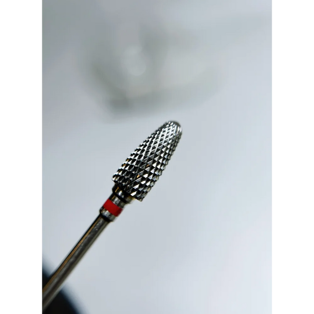 Carbide nail drill bit “Corn” 6*14.5 Red - Carbide nail drill bits