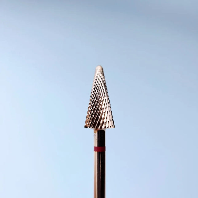 Carbide nail drill bit Rose Gold ’Cone” 6*15 Red - Carbide nail drill bits
