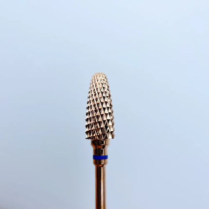 Carbide nail drill bit Rose Gold “Corn” 6*14.5 Blue - Carbide nail drill bits
