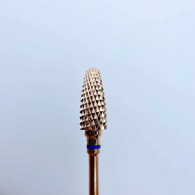 Carbide nail drill bit Rose Gold “Corn” 6*14.5 Blue - Carbide nail drill bits