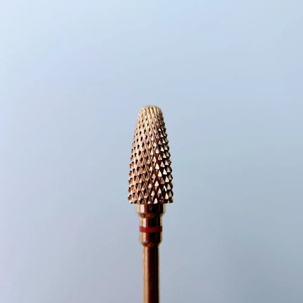 Carbide nail drill bit Rose Gold “Corn” 6*14.5 Red - Carbide nail drill bits