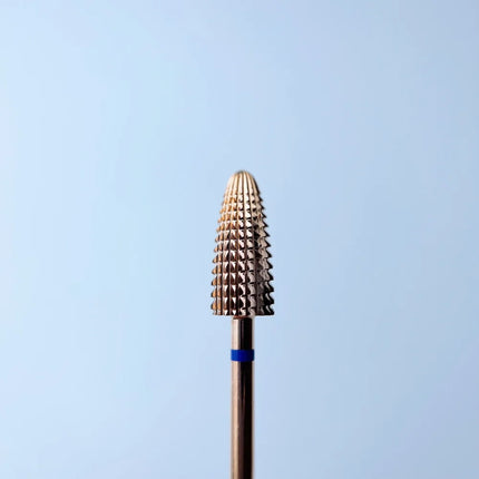 Carbide nail drill bit Rose Gold “Corn Typhoon” 6*14.5 Blue - Carbide nail drill bits