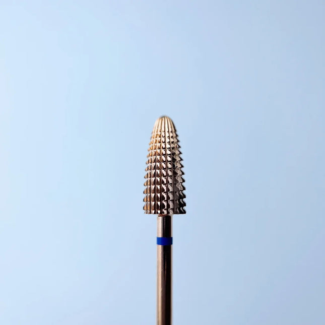 Carbide nail drill bit Rose Gold “Corn Typhoon” 6*14.5 Blue - Carbide nail drill bits