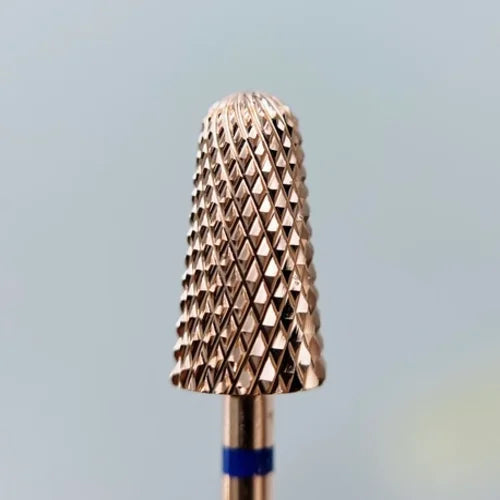 Carbide nail drill bit Rose Gold ’Umbrella” 6*14.5 Blue - Carbide nail drill bits