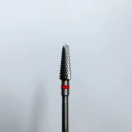 Carbide nail drill bit ’Thin Cone” 3.1*14 Red - Carbide nail drill bits