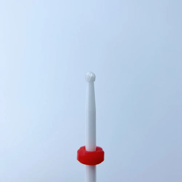 Ceramic nail drill bit “Ball” 2 mm Red - Ceramic nail drill bits