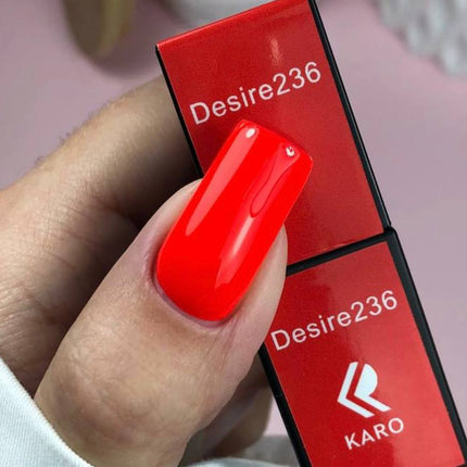 Lac de unghii gel Desire 230 Safety orange 8ml KARO