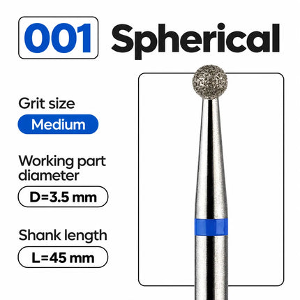 Алмазная фреза “Ball” 3.5 mm Blue