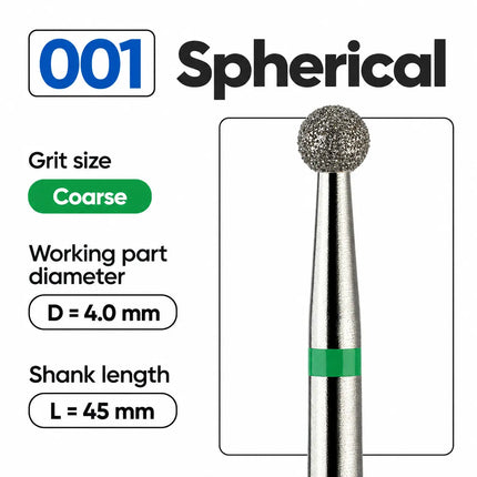 Алмазная фреза «Ball» 4.0 mm Green