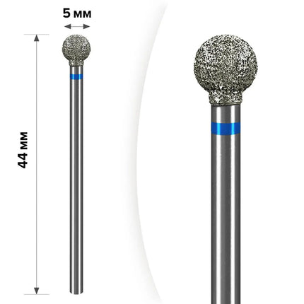 Премиальная Алмазная фреза “Ball” 5.0 mm Blue m-33