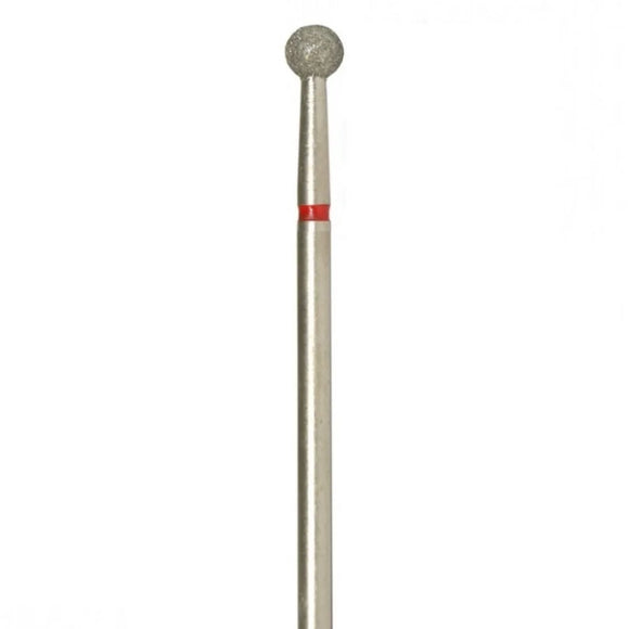 Diamond nail drill bit “Ball” 4.0 mm Red - Diamond nail drill bits