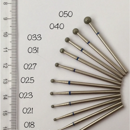 Diamond nail drill bit “Ball” 5.0 mm Blue - Diamond nail drill bits