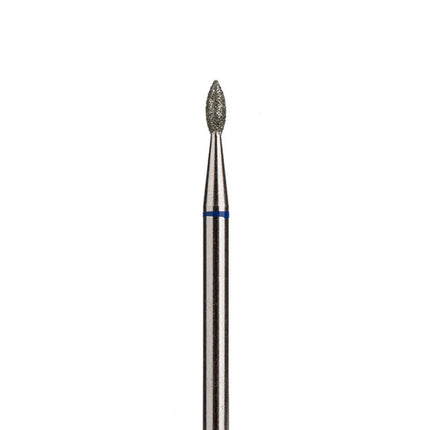 Diamond nail drill bit “Bud” Pointed 1.8*4.0 mm Blue - Diamond nail drill bits