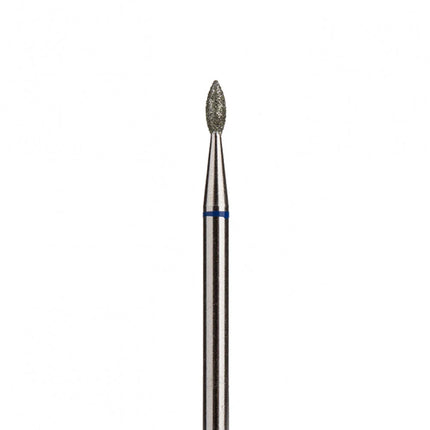 Diamond nail drill bit “Bud” Pointed 2.1*4.0 mm Blue - Diamond nail drill bits