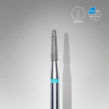 Diamond nail drill bit “Cone” Rounded 1.8*8.0 mm Blue STALEKS - Diamond nail drill bits