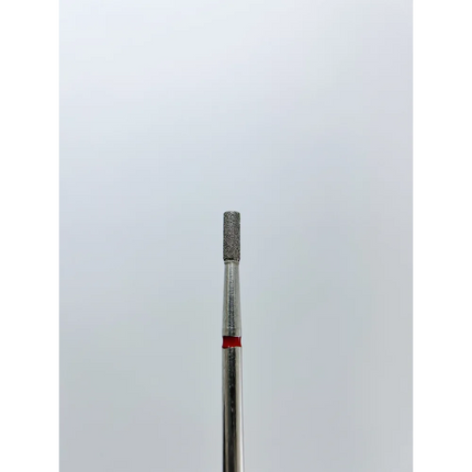 Diamond nail drill bit “Cylinder” 2.3*6.0 mm Red - Diamond nail drill bits