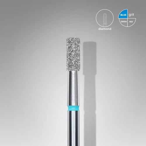 Diamond nail drill bit “Cylinder” 2.5*6.0 mm Blue STALEKS - Diamond nail drill bits