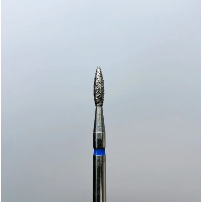 Diamond nail drill bit “Flame” 2.0*8.7 mm Blue - Diamond nail drill bits