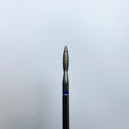 Diamond nail drill bit “Flame” 2.1*8.4 mm Blue - Diamond nail drill bits