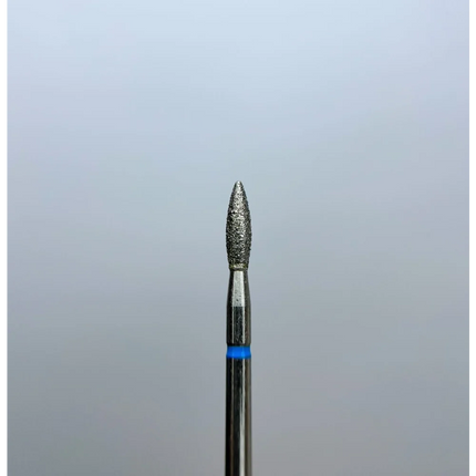 Diamond nail drill bit “Flame” 2.5*8.0 mm Blue - Diamond nail drill bits