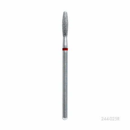 Diamond nail drill bit “Flame” 2.5*8.0 mm Red Taiwan - Diamond nail drill bits