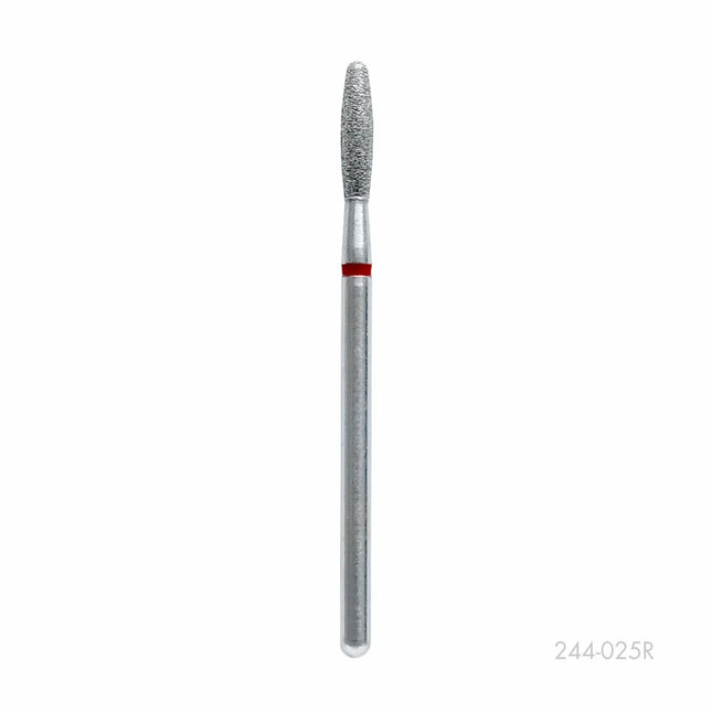 Diamond nail drill bit “Flame” 2.5*8.0 mm Red Taiwan - Diamond nail drill bits