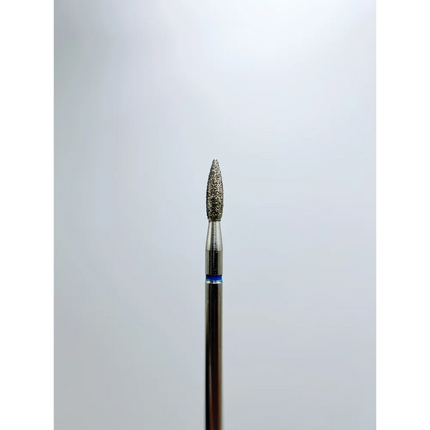 Diamond nail drill bit “Flame” Pointed 2.3*8.0 mm Blue Taiwan - Diamond nail drill bits