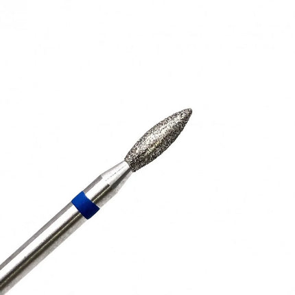 Diamond nail drill bit “Flame” Pointed 2.5*8.5 mm Blue - Diamond nail drill bits