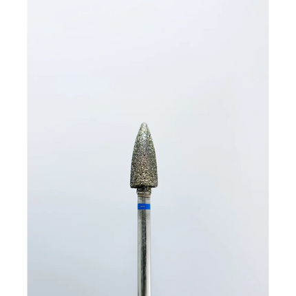 Diamond nail drill bit for pedicure “Cone” 4.7*12 mm Blue - Diamond nail drill bits