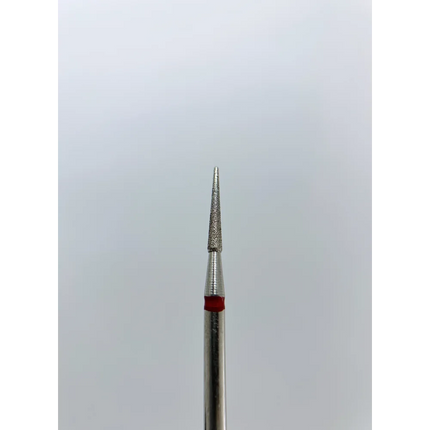 Diamond nail drill bit “Needle” 1.5*10 mm Red - Diamond nail drill bits